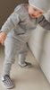 Sweat Gris Clair Coton Gaufré
